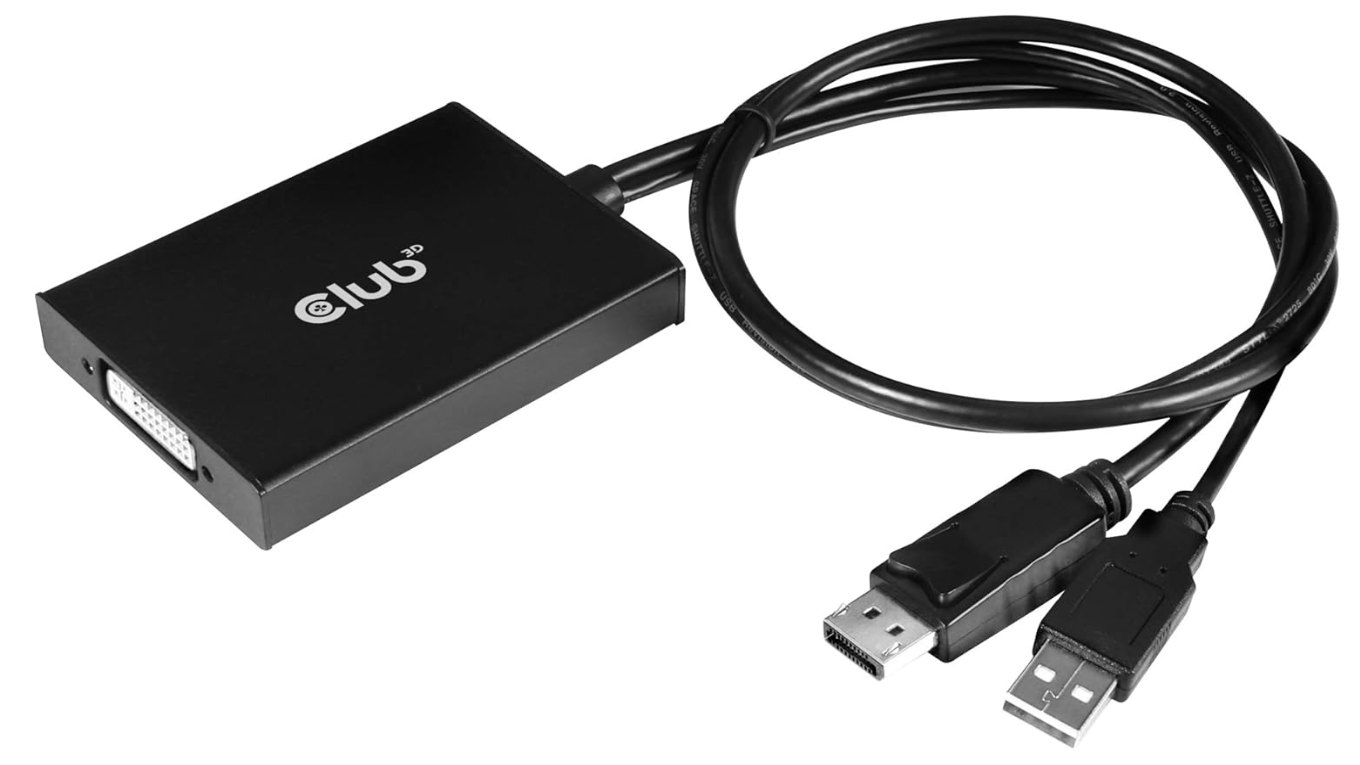 Club 3D CAC-1010-A Club3D Adapter DisplayPort DVI-D HDCP OFF aktiv St/Bu retai
