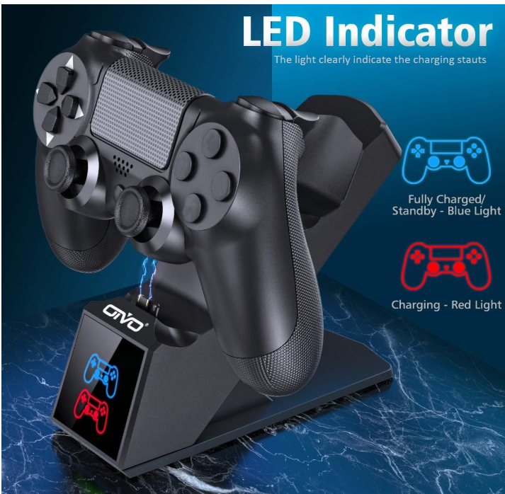 OIVO PS4 Controller Ladestation, Controller Ladestation Charger mit 1,8-Stunden-
