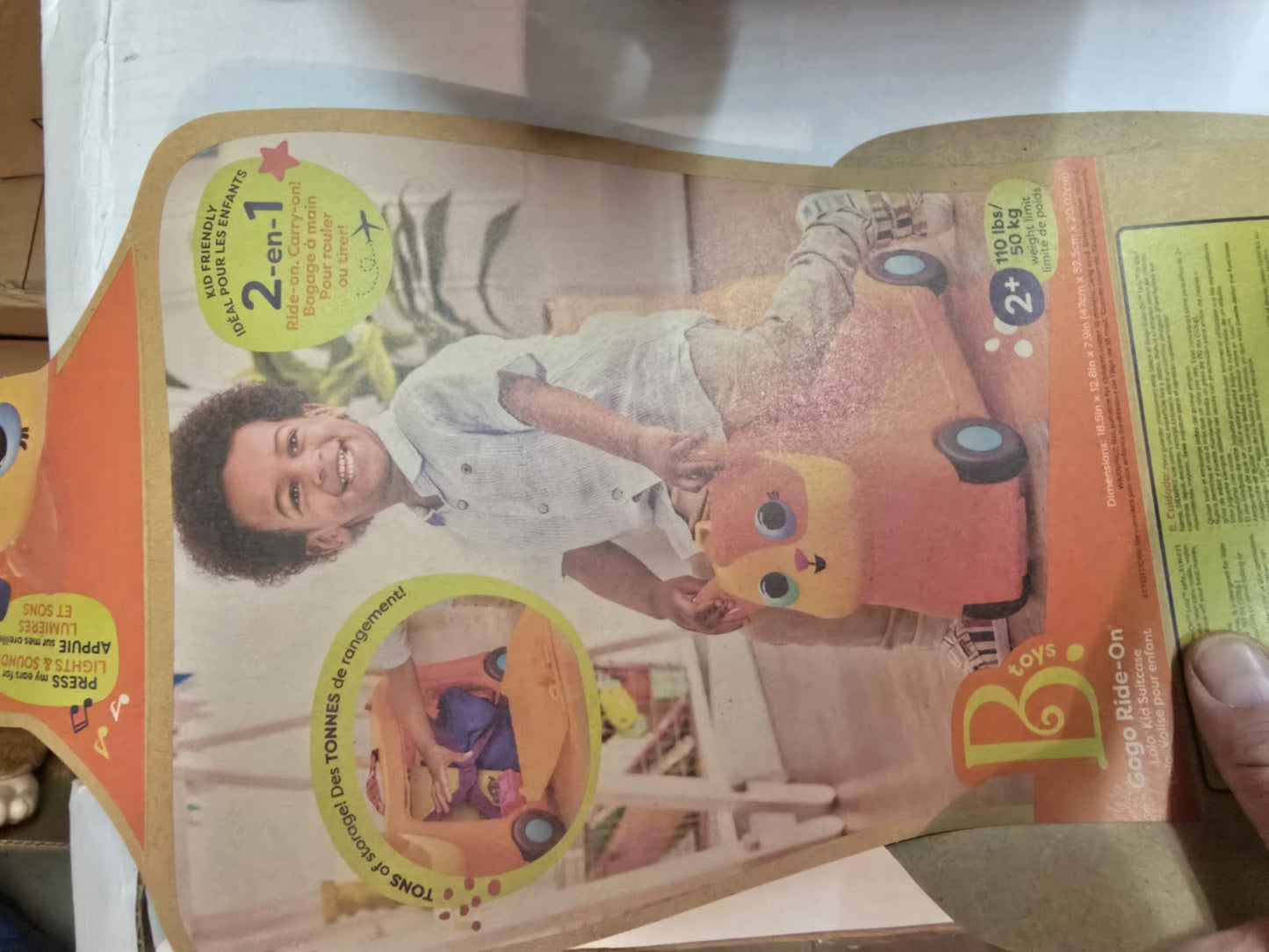 B. toys Kinder Handgepäck Koffer Katze Reisekoffer Licht Sound Aufsitzen B Ware