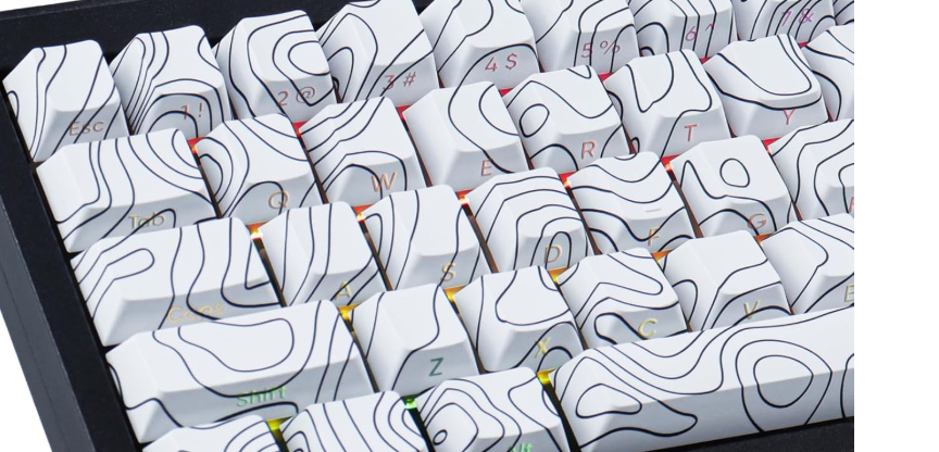 Sunzit Custom Keycaps 135 Tasten PBT Keycap Set,Cherry Profile Keycaps Dye-Sub W