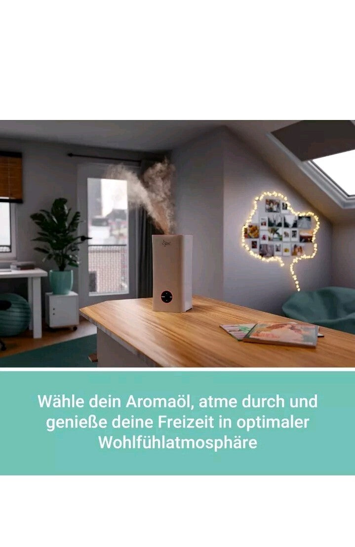 SUNTEC Ultraschall Luftbefeuchter Monsun 2500 Moodlight Aroma Diffuser mit 2 l