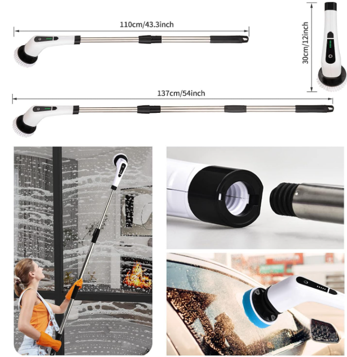Elektrische Reinigungsbürste, Electric Spin Scrubber Schnurlos