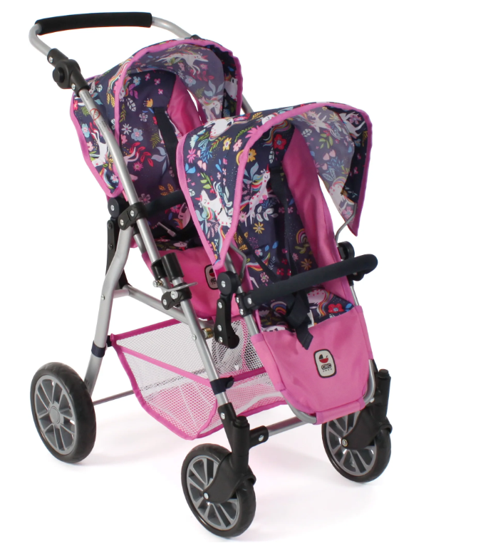 Bayer Chic 2000 Tandem-Buggy TWINNY Einhorn NEU