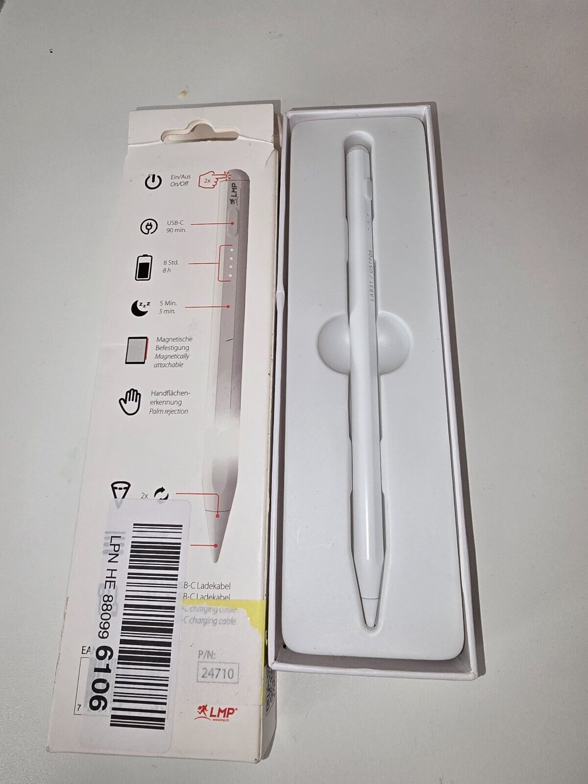 LMP DigiPen, digitaler Stift für iPad, Aluminium, 140 mAh, USB-C   24710