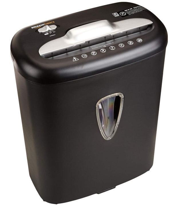 AmazonBasics B01GG76234 Hochsicherheits-Kreuzschnitt-Aktenvernichter - Schwarz