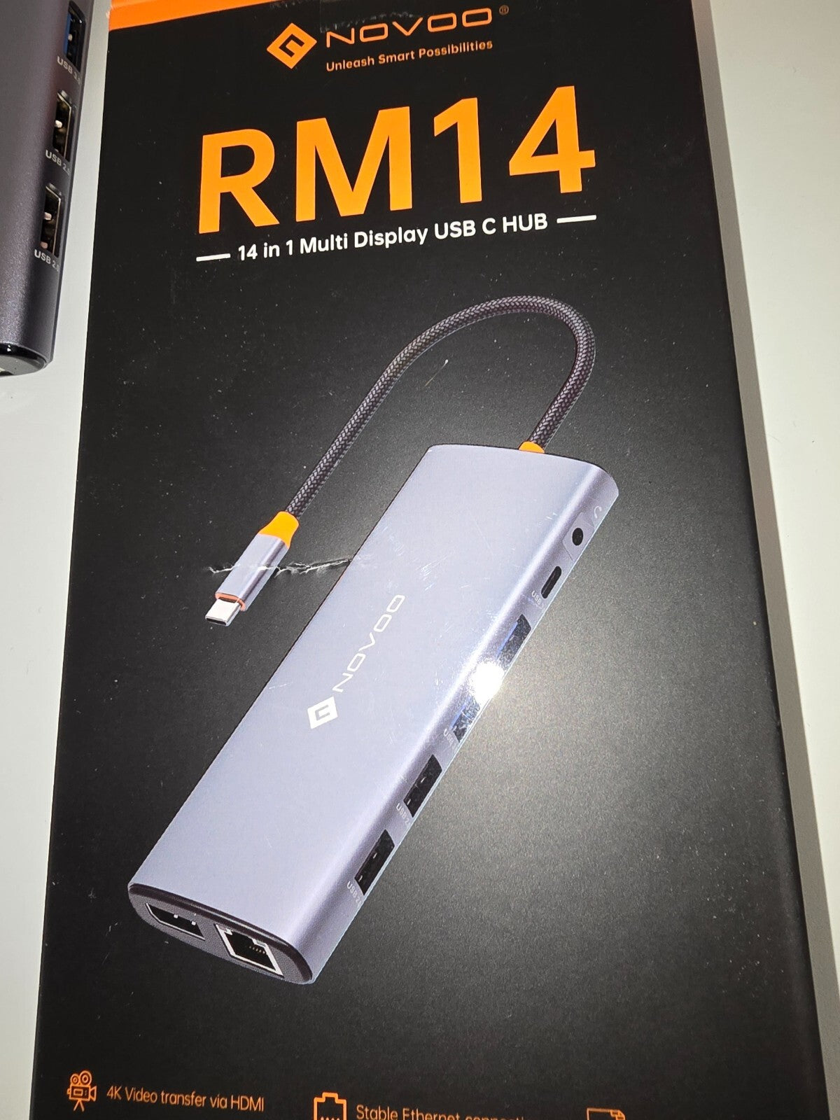 NOVOO 14 en 1 Docking Station Doppelmonitor Hub USB C vers Dual HDMI