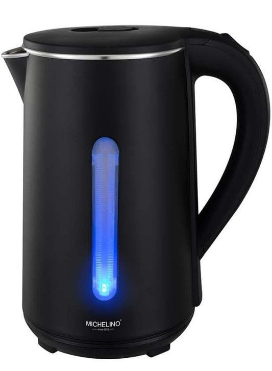 Edelstahl XXL 1,8 Liter schnurloser Wasserkocher LED I 360° drehbar I inkl...