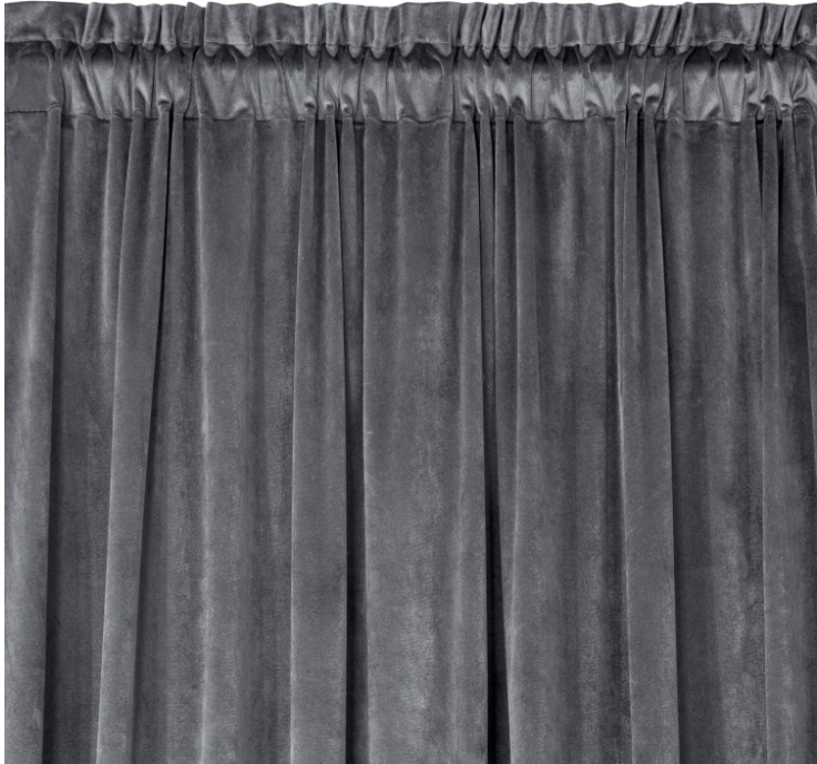 Eurofirany ROSA Vorhang Samt Velvet Kräuselband -1 STK. Weich Edel Gardine