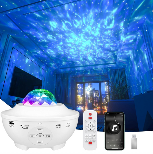LED Sternenhimmel Projektor, Galaxy Nachtlicht Projektor mit Bluetooth Lautsprec