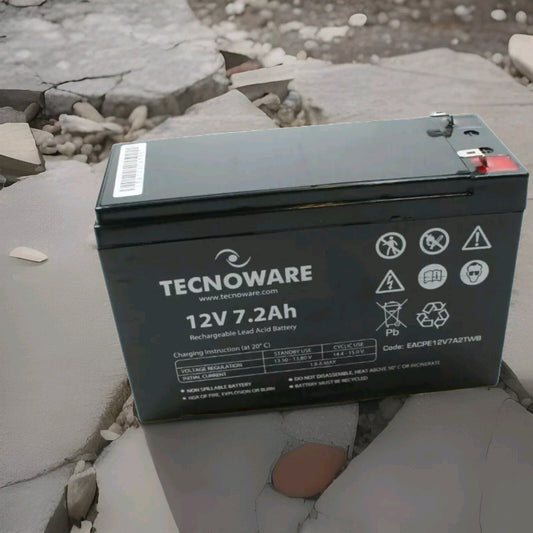 Tecnoware Hermetische Bleibatterie 12 V Kapazität 7,2 Ah USV Videoüberwachungs
