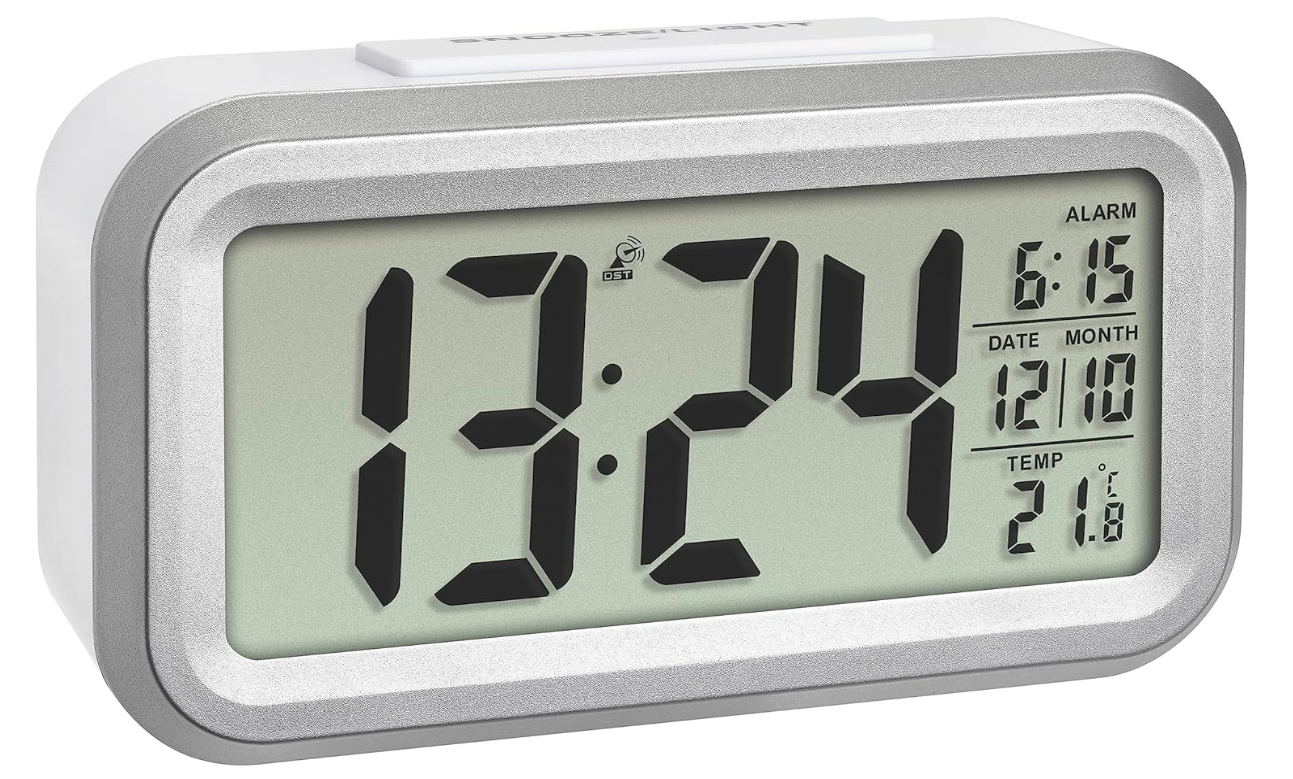 TFA Dostmann 60.2553.01 Funk Wecker Schwarz, Silber Alarmzeiten 1