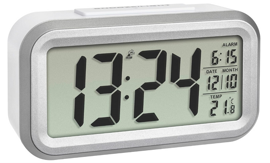 TFA Dostmann 60.2553.01 Funk Wecker Schwarz, Silber Alarmzeiten 1