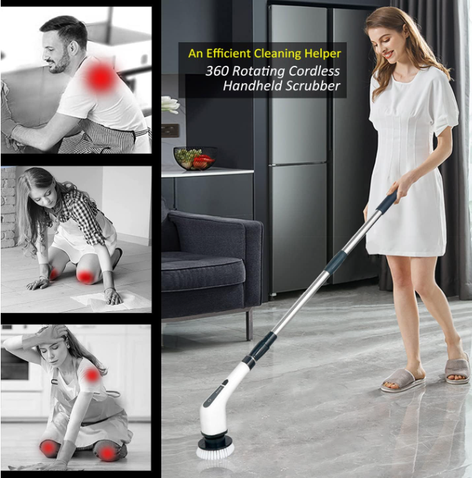 Elektrische Reinigungsbürste, Electric Spin Scrubber Schnurlos