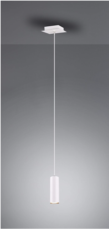 Trio Leuchten Pendelleuchte Marley 312400101, Metall Weiß matt, Pendel 1-flammig