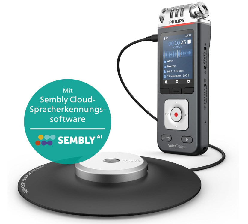 Philips VoiceTracer DVT8115 Diktiergerät Audiorecorder Aufnahmegerät. HiFi 360°