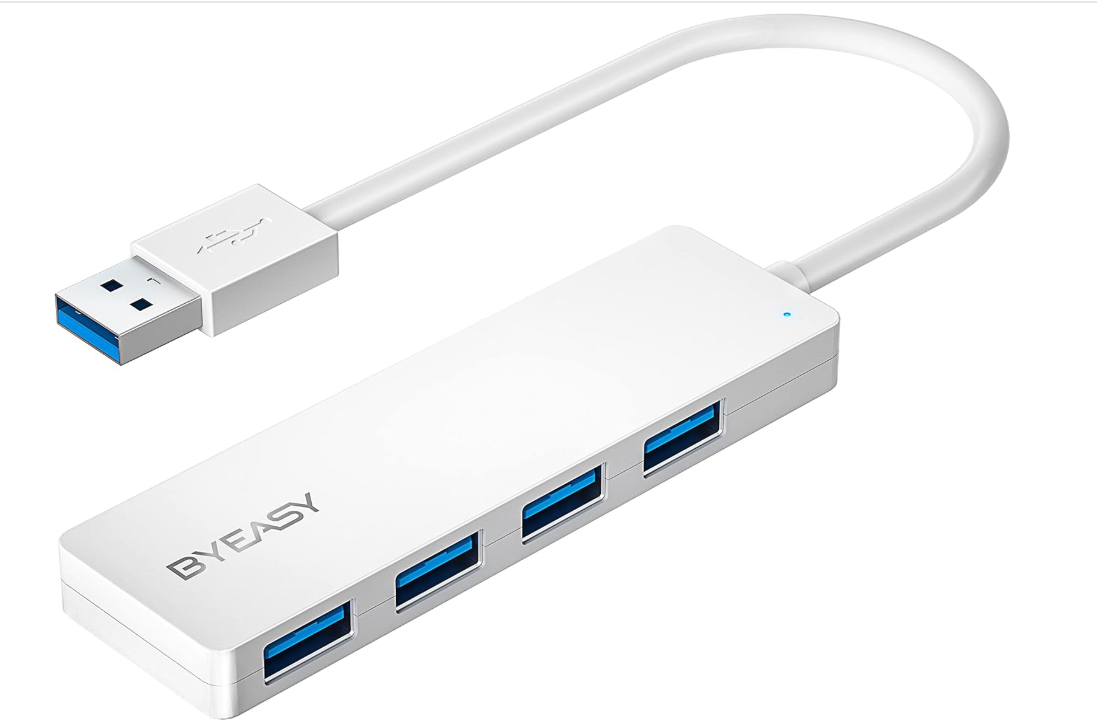 BYEASY USB Hub, 4 Port USB 3.0 Hub Typ A Ultra Slim Extra Leicht Portable Data H