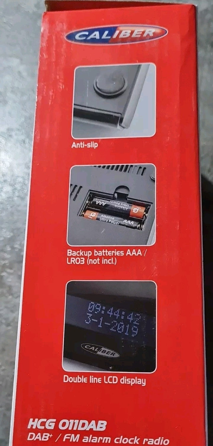 Caliber HCG011DAB DAB+ /FM Alarm Uhren Radiowecker Uhrenradio UKW Retro Schwarz