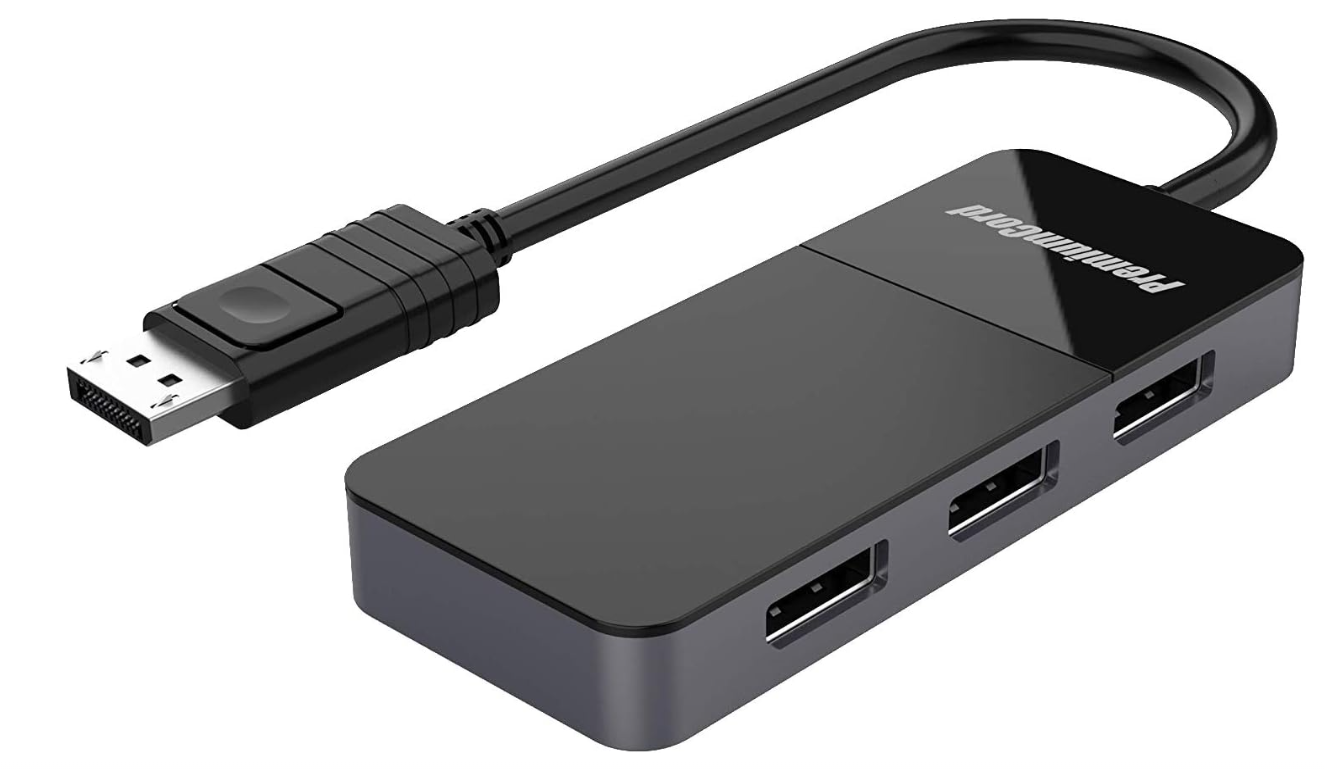 PremiumCord MST Adapter DisplayPort 1.4 auf 3X DisplayPort 1.4 für Monitore bis