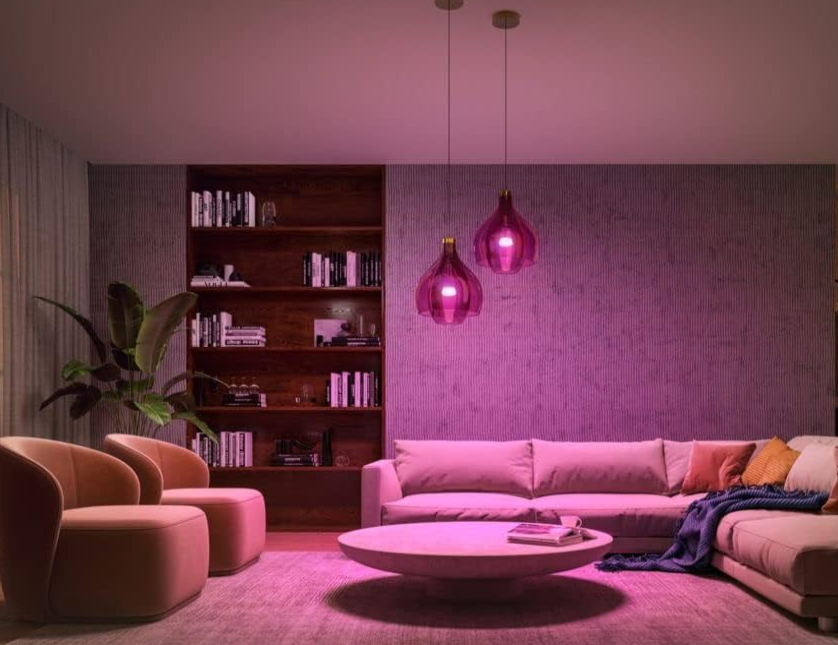 Philips Hue White & Colour Ambiance LED-Leuchtmittel, B22 Bajonettsockel, 1100 L