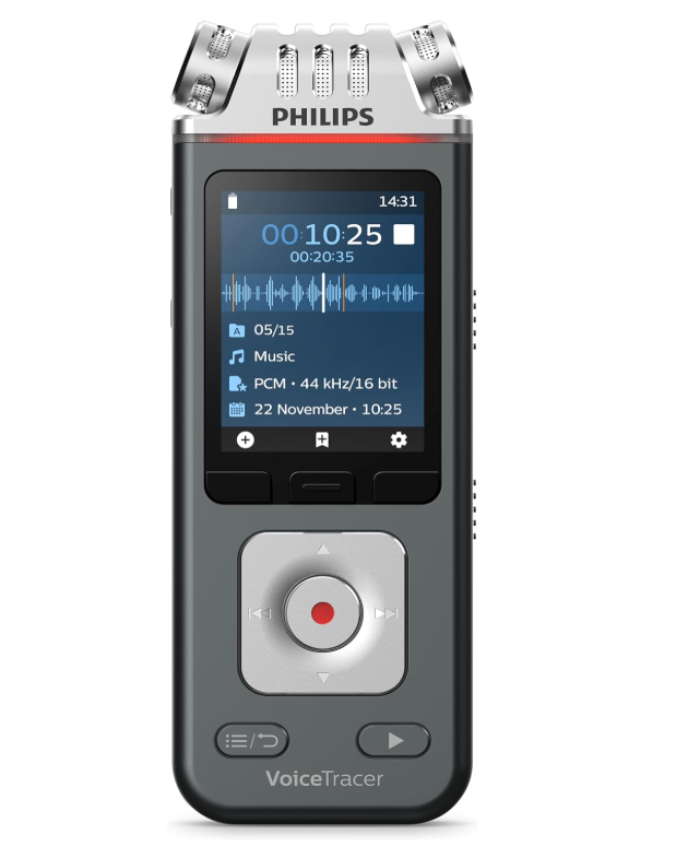 Philips VoiceTracer DVT8115 Diktiergerät Audiorecorder Aufnahmegerät. HiFi 360°