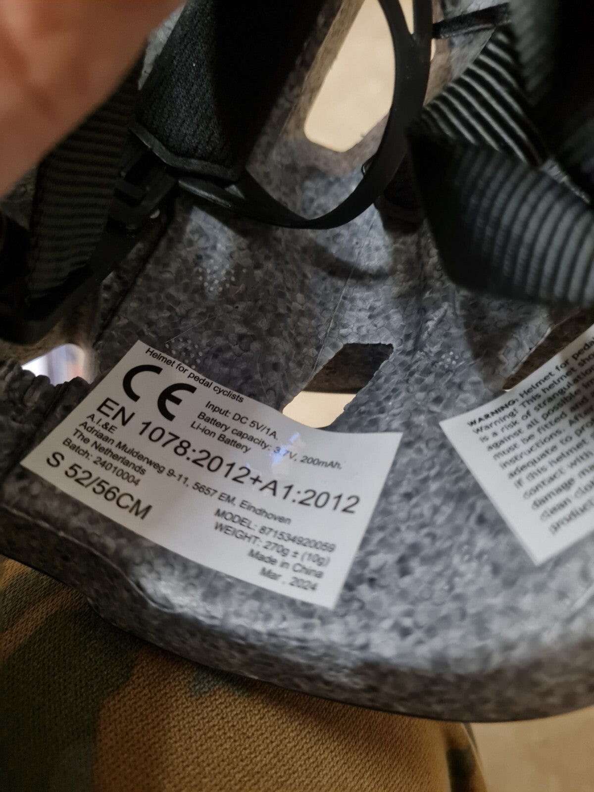 Fahrradhelm Größe S 52/56 B Ware 