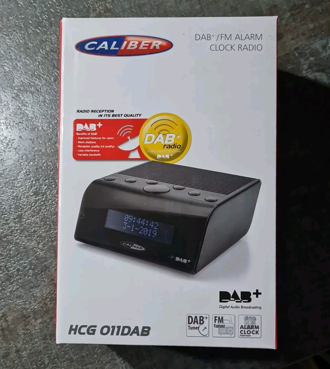 Caliber HCG011DAB DAB+ /FM Alarm Uhren Radiowecker Uhrenradio UKW Retro Schwarz