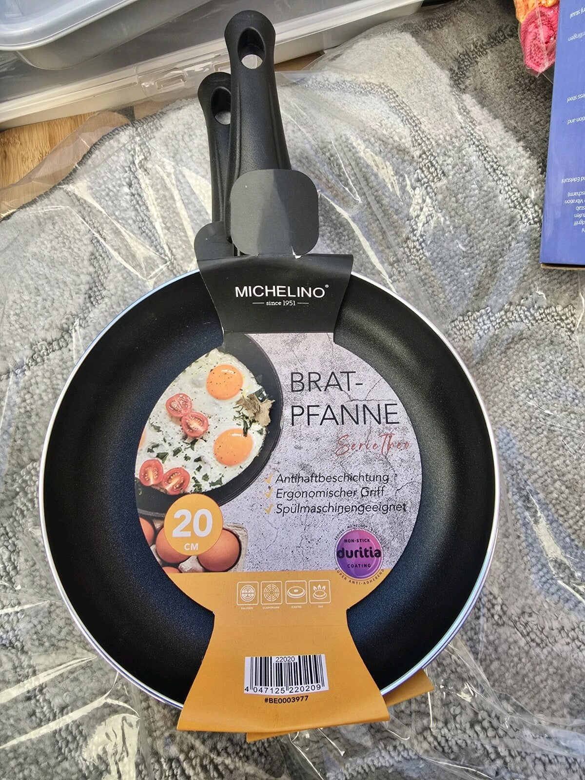 Michelino Bratpfannen Set 32cm,24cm,20cm + Pfannenwender