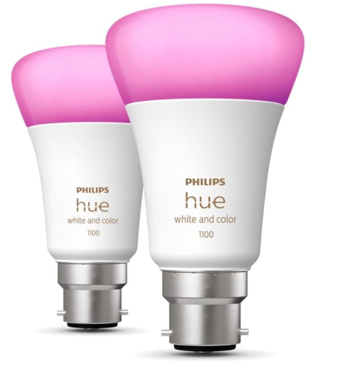 Philips Hue White & Colour Ambiance LED-Leuchtmittel, B22 Bajonettsockel, 1100 L