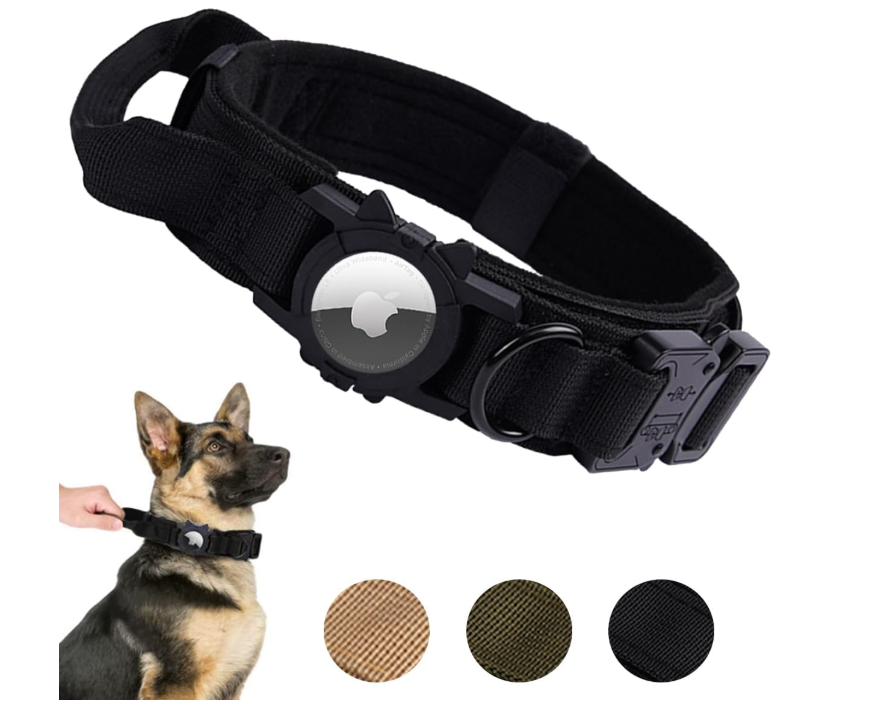 Obyllato Tactical AirTag Hundehalsband, Militärisches Hundehalsband