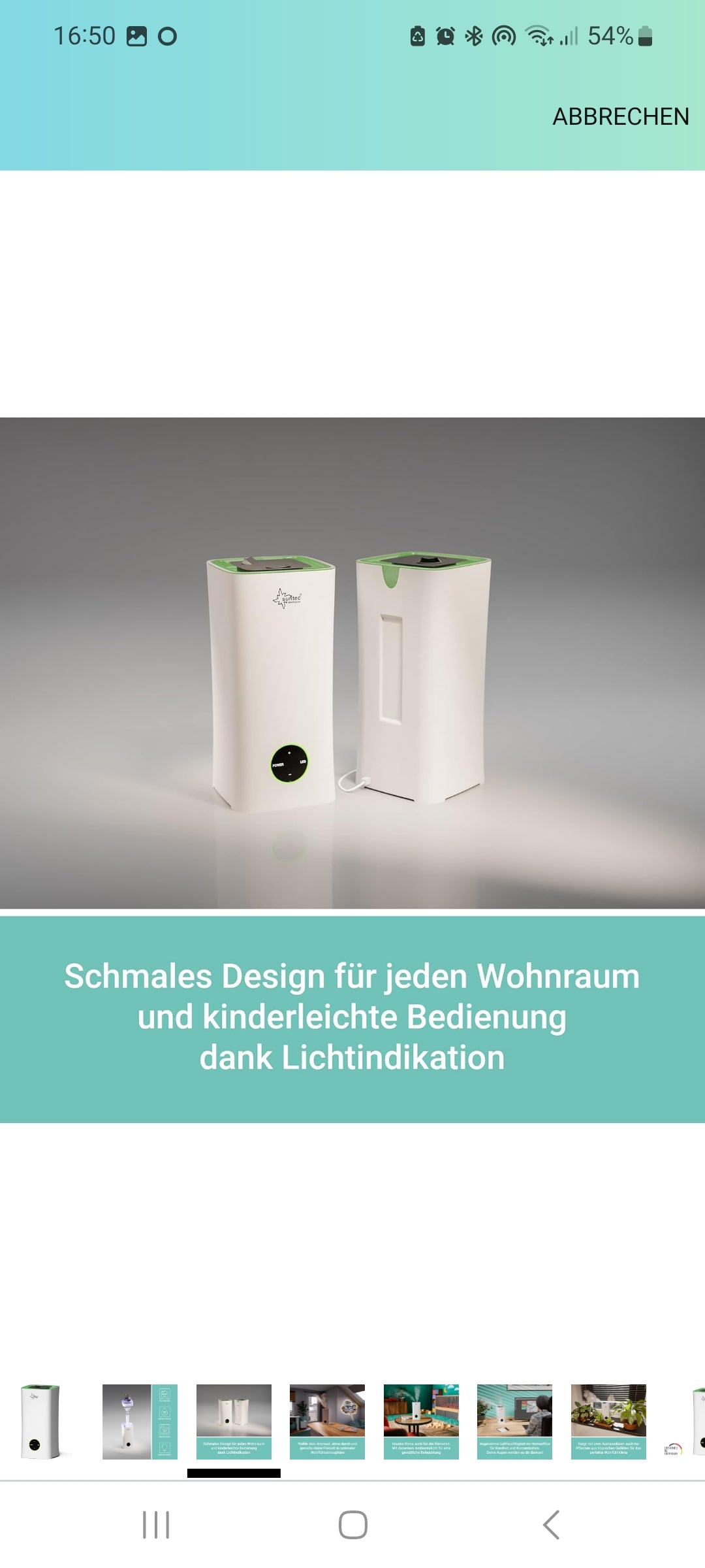 SUNTEC Ultraschall Luftbefeuchter Monsun 2500 Moodlight Aroma