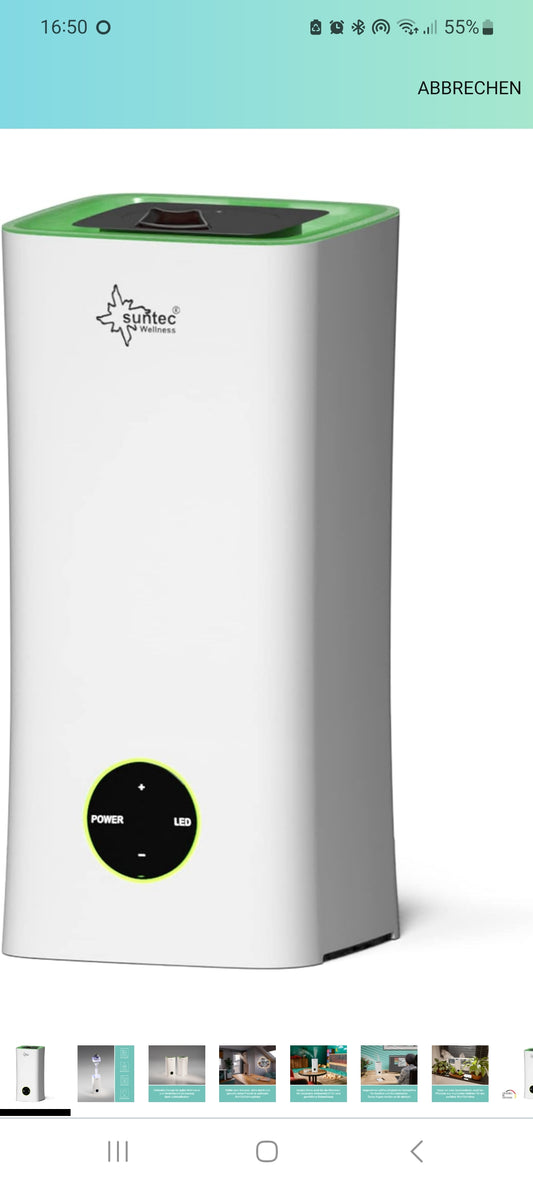 SUNTEC Ultraschall Luftbefeuchter Monsun 2500 Moodlight Aroma